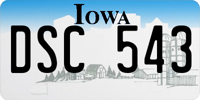 IA license plate DSC543