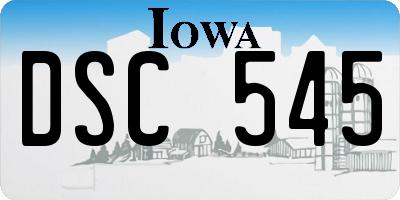 IA license plate DSC545