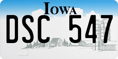 IA license plate DSC547