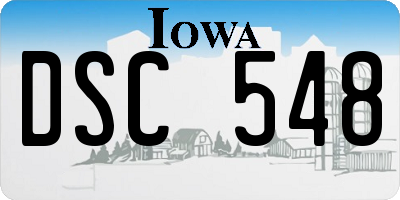 IA license plate DSC548