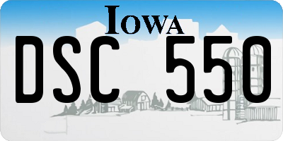 IA license plate DSC550