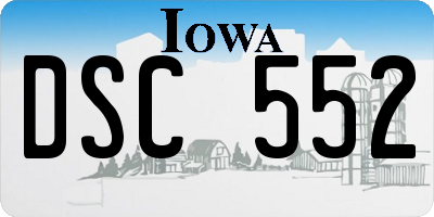 IA license plate DSC552