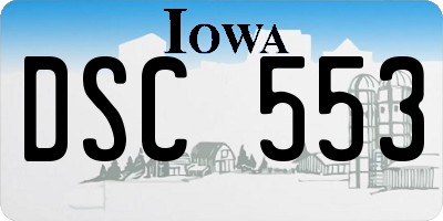 IA license plate DSC553