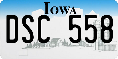 IA license plate DSC558