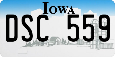 IA license plate DSC559