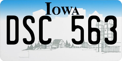 IA license plate DSC563