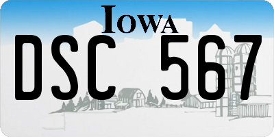IA license plate DSC567