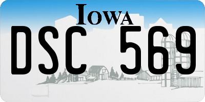 IA license plate DSC569