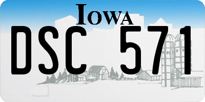 IA license plate DSC571