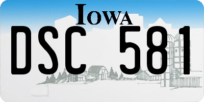 IA license plate DSC581