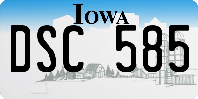 IA license plate DSC585