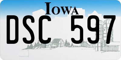 IA license plate DSC597