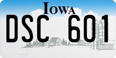 IA license plate DSC601