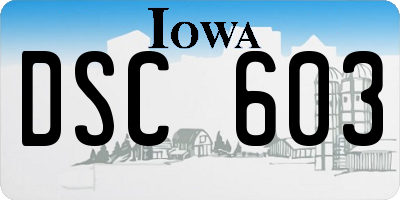 IA license plate DSC603