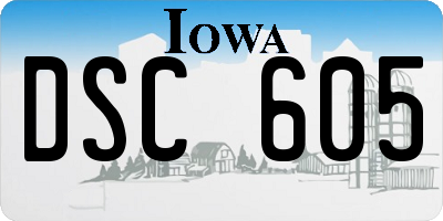IA license plate DSC605