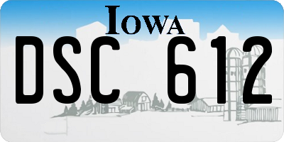 IA license plate DSC612