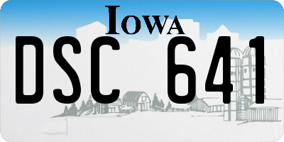 IA license plate DSC641