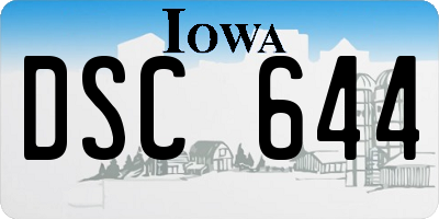 IA license plate DSC644