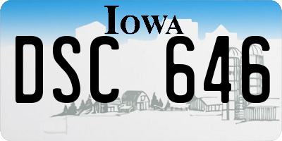 IA license plate DSC646
