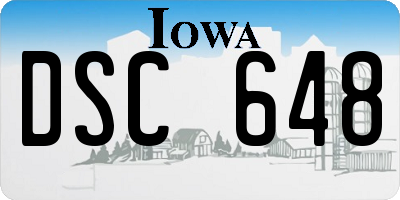 IA license plate DSC648