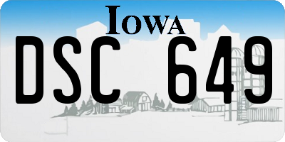 IA license plate DSC649