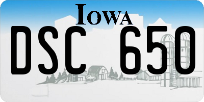 IA license plate DSC650