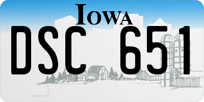 IA license plate DSC651