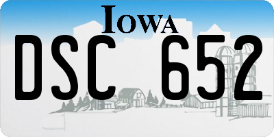 IA license plate DSC652