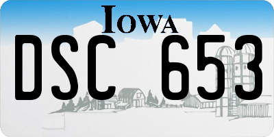 IA license plate DSC653