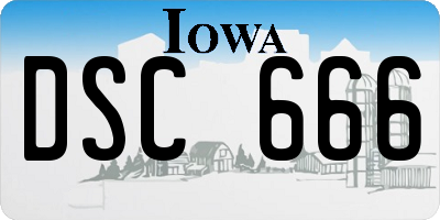 IA license plate DSC666