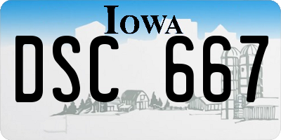 IA license plate DSC667