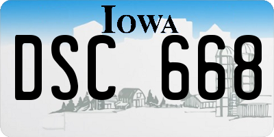 IA license plate DSC668