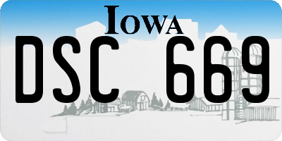 IA license plate DSC669
