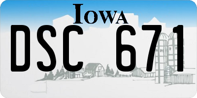 IA license plate DSC671