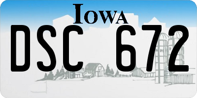 IA license plate DSC672