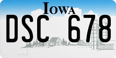 IA license plate DSC678