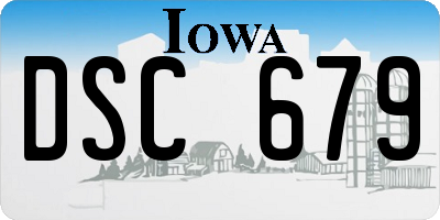 IA license plate DSC679