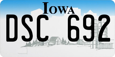 IA license plate DSC692