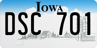 IA license plate DSC701