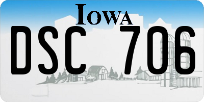 IA license plate DSC706
