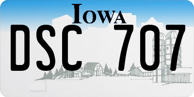 IA license plate DSC707