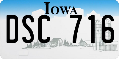 IA license plate DSC716