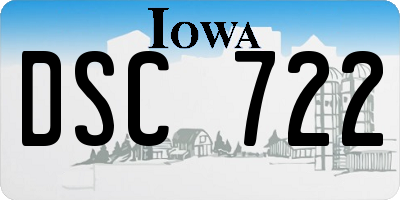 IA license plate DSC722