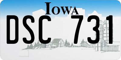 IA license plate DSC731