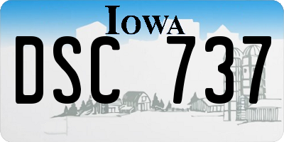 IA license plate DSC737