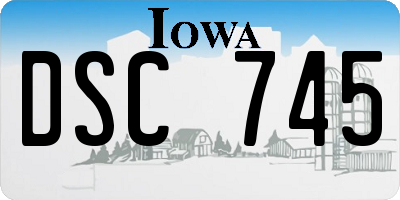 IA license plate DSC745