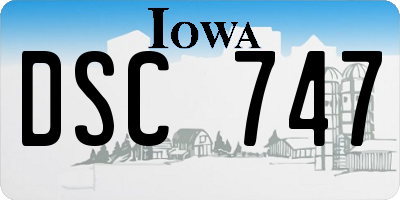 IA license plate DSC747