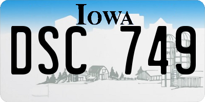 IA license plate DSC749