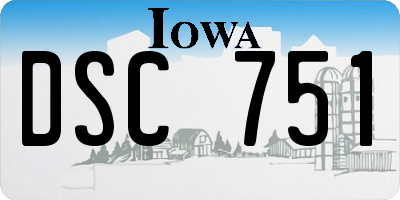 IA license plate DSC751