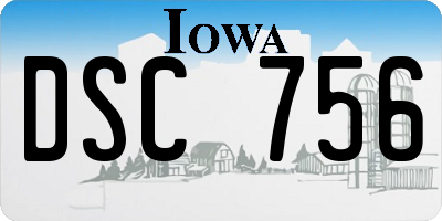 IA license plate DSC756